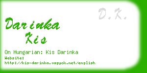 darinka kis business card